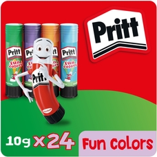 Pritt Fun Colours Glue Sticks Display Box - 10g 